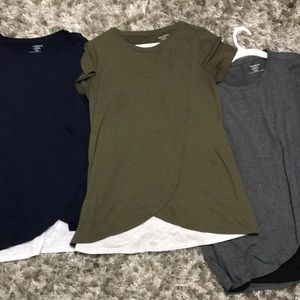 Motherhood Maternity set of three nursing friendly